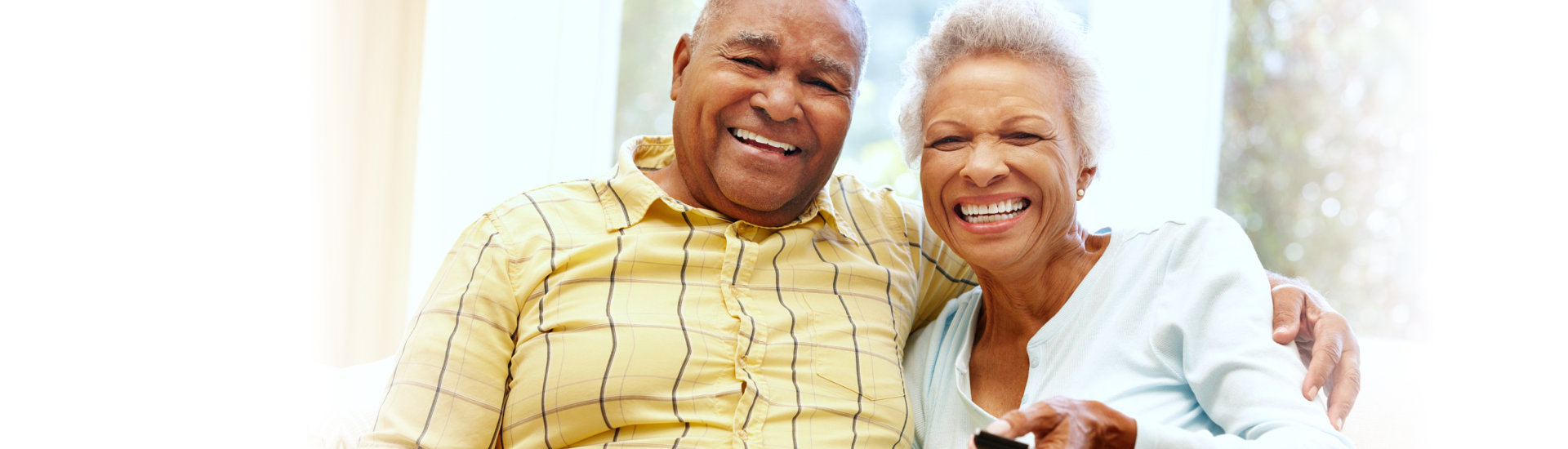 Older couple smiling together